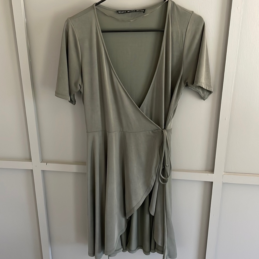 HYFVE Olive Green Wrap Dress - Size M